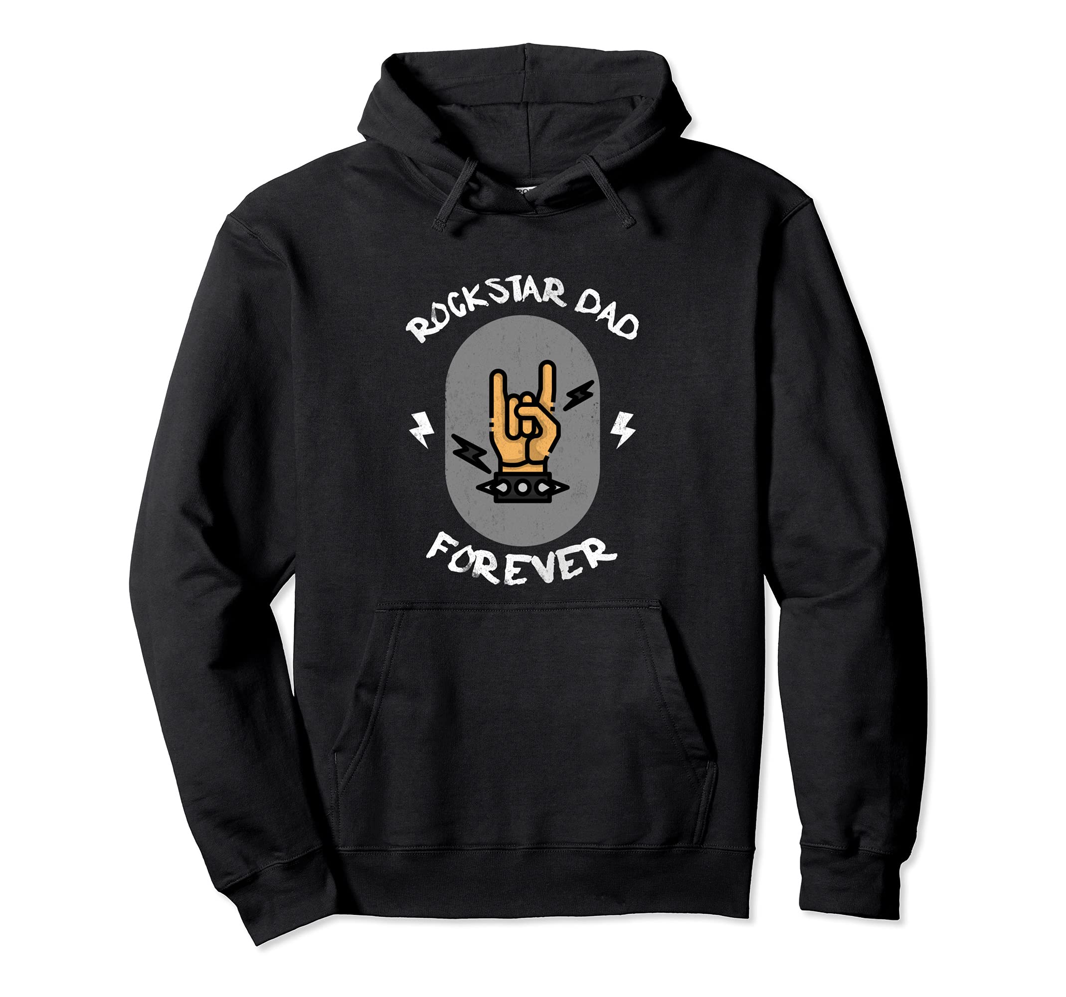 Mens Rockstar Dad Funny Hard Rock Dad Hoodie - Custom Art Print Men Women - T-Shirt, Sweatshirt, Hoodie