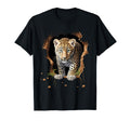 Leopard Wall Drawing Wildlife T-Shirt - Fun Novelty Design for Adults - T-Shirt, Sweatshirt, Hoodie