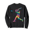 Paint Splash Baseball Player Coach Sweatshirt - Unique Graphic Men Women - T-Shirt, Sweatshirt, Hoodie