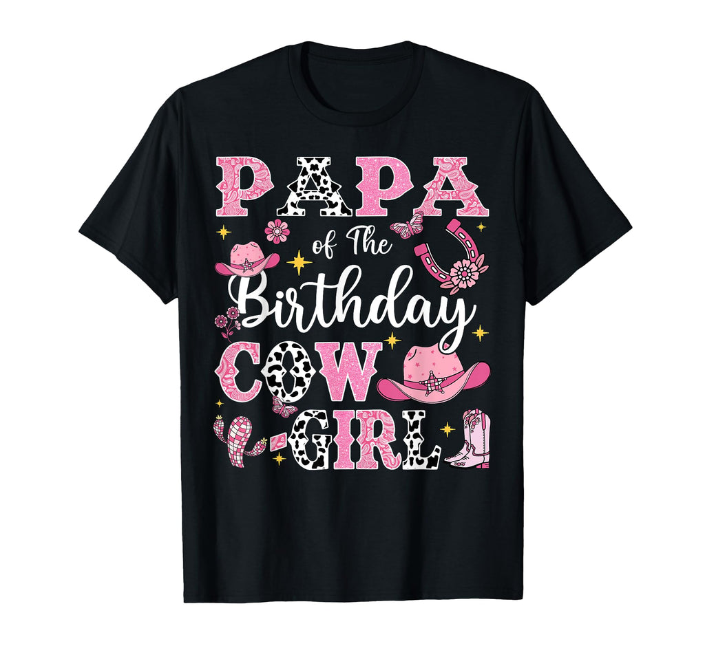 Papa Birthday Cow Rodeo Cow Birthday T-Shirt - Trendy Graphic for Adults - T-Shirt, Sweatshirt, Hoodie