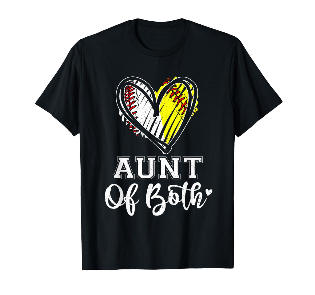 Aunt Both Baseball Softball Aunt T-Shirt - Unique Graphic for Adults - T-Shirt, Sweatshirt, Hoodie