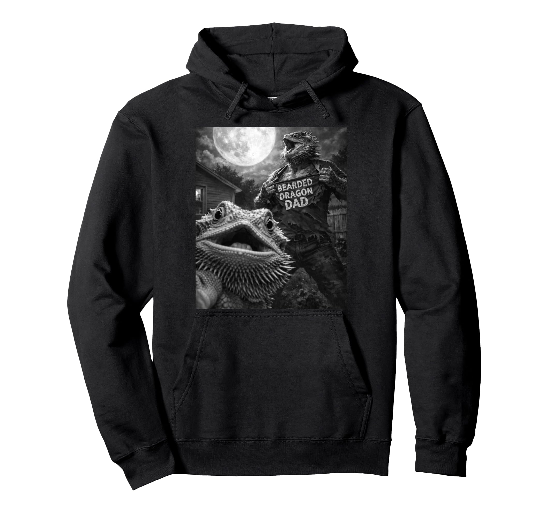 Bearded Dragon Lizard Dad Funny Hoodie - Casual Everyday Wear for Adults - T-Shirt, Sweatshirt, Hoodie