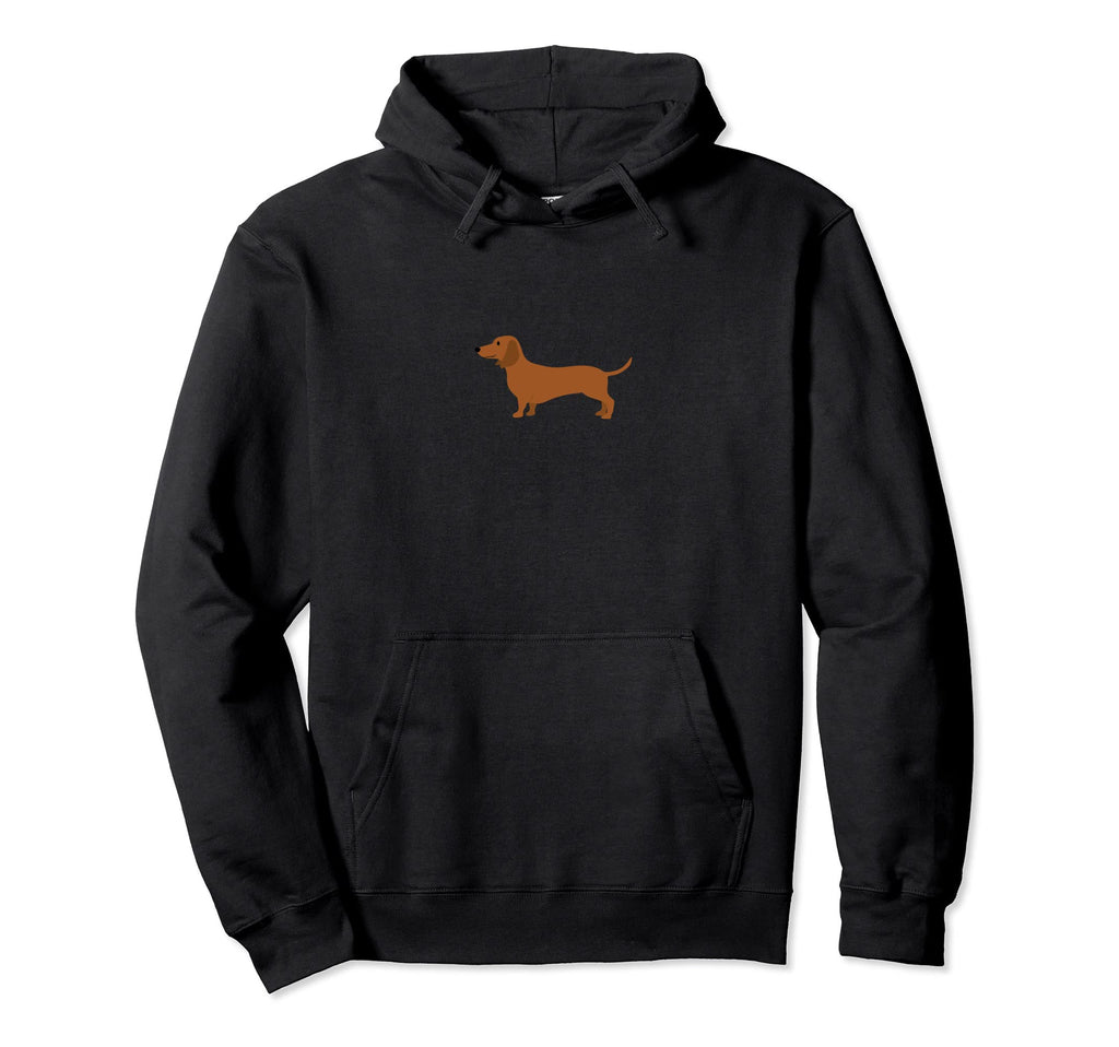 Minimalist Dachshund Art Pocket Doxie Hoodie - Custom Art Print Men Women - T-Shirt, Sweatshirt, Hoodie