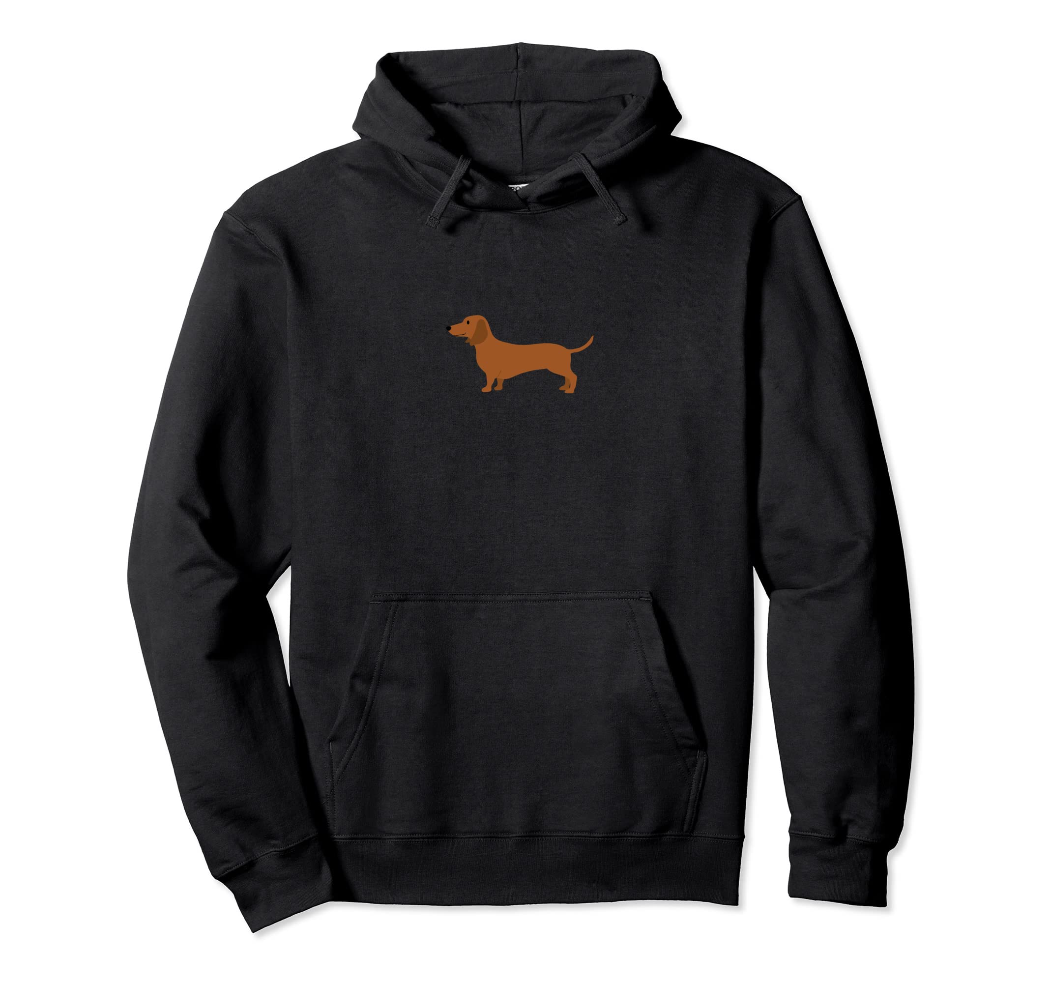 Minimalist Dachshund Art Pocket Doxie Hoodie - Custom Art Print Men Women - T-Shirt, Sweatshirt, Hoodie