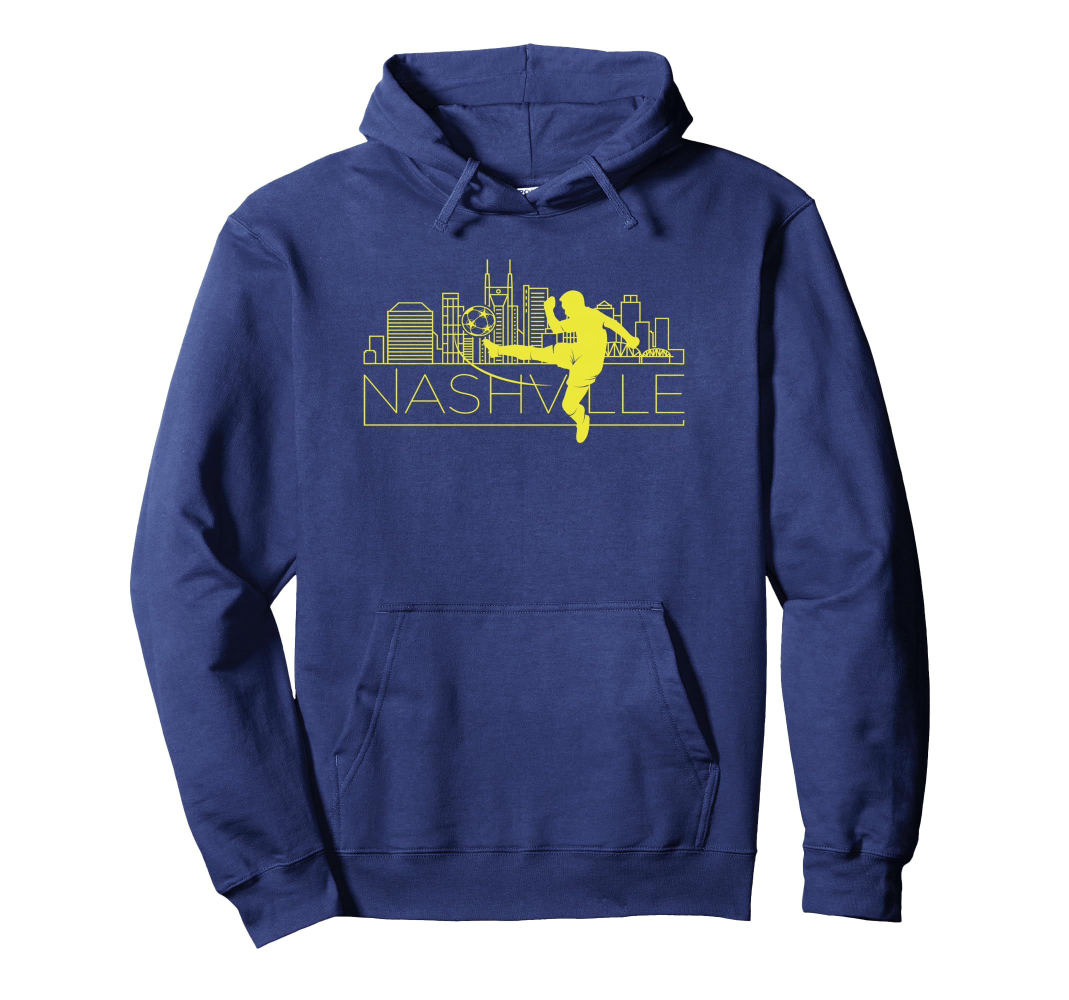 Nashville Soccer City Skyline Hoodie - Trendy Graphic Men Women - T-Shirt, Sweatshirt, Hoodie