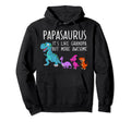 Papa Saurus Its Like Grandpa But More Hoodie - Graphic Print Men Women - T-Shirt, Sweatshirt, Hoodie