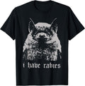 Vintage I Have Rabies Bat Funny Meme Quotes - Adult & Kids T-Shirts, Sweatshirts & Hoodies apparel design preview 1