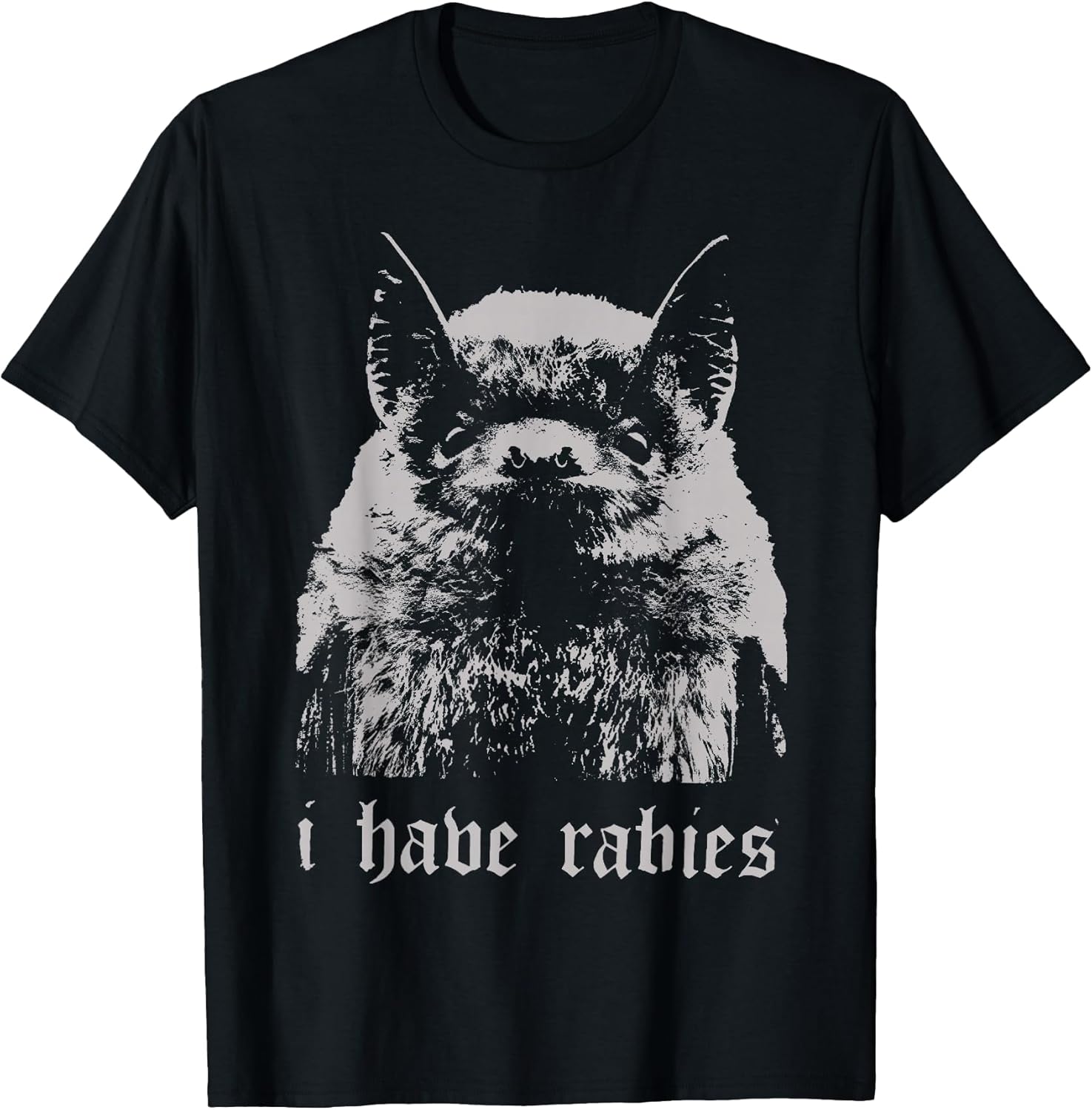 Vintage I Have Rabies Bat Funny Meme Quotes - Adult & Kids T-Shirts, Sweatshirts & Hoodies apparel design preview 1