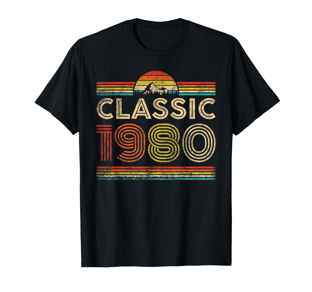 1980 1980 Year Birthday T-Shirt - Minimalist Print Unisex - T-Shirt, Sweatshirt, Hoodie