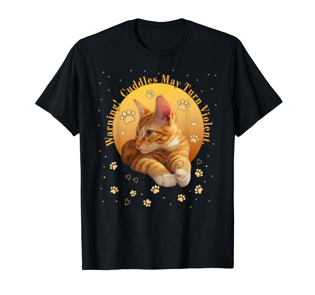 Orange Tabby Ginger Kitten Cat Lovers T-Shirt - Minimalist Print Unisex - T-Shirt, Sweatshirt, Hoodie