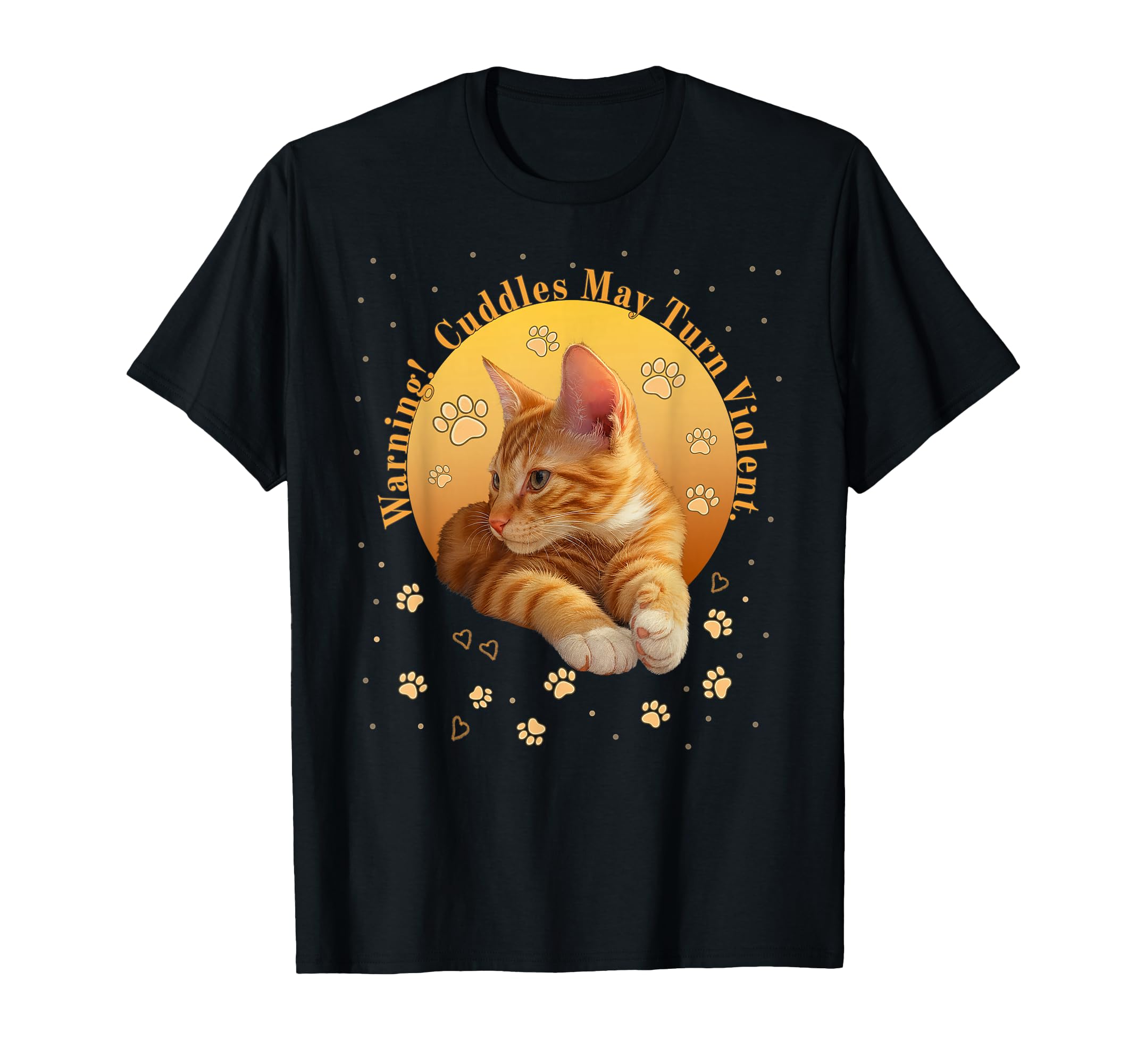 Orange Tabby Ginger Kitten Cat Lovers T-Shirt - Minimalist Print Unisex - T-Shirt, Sweatshirt, Hoodie