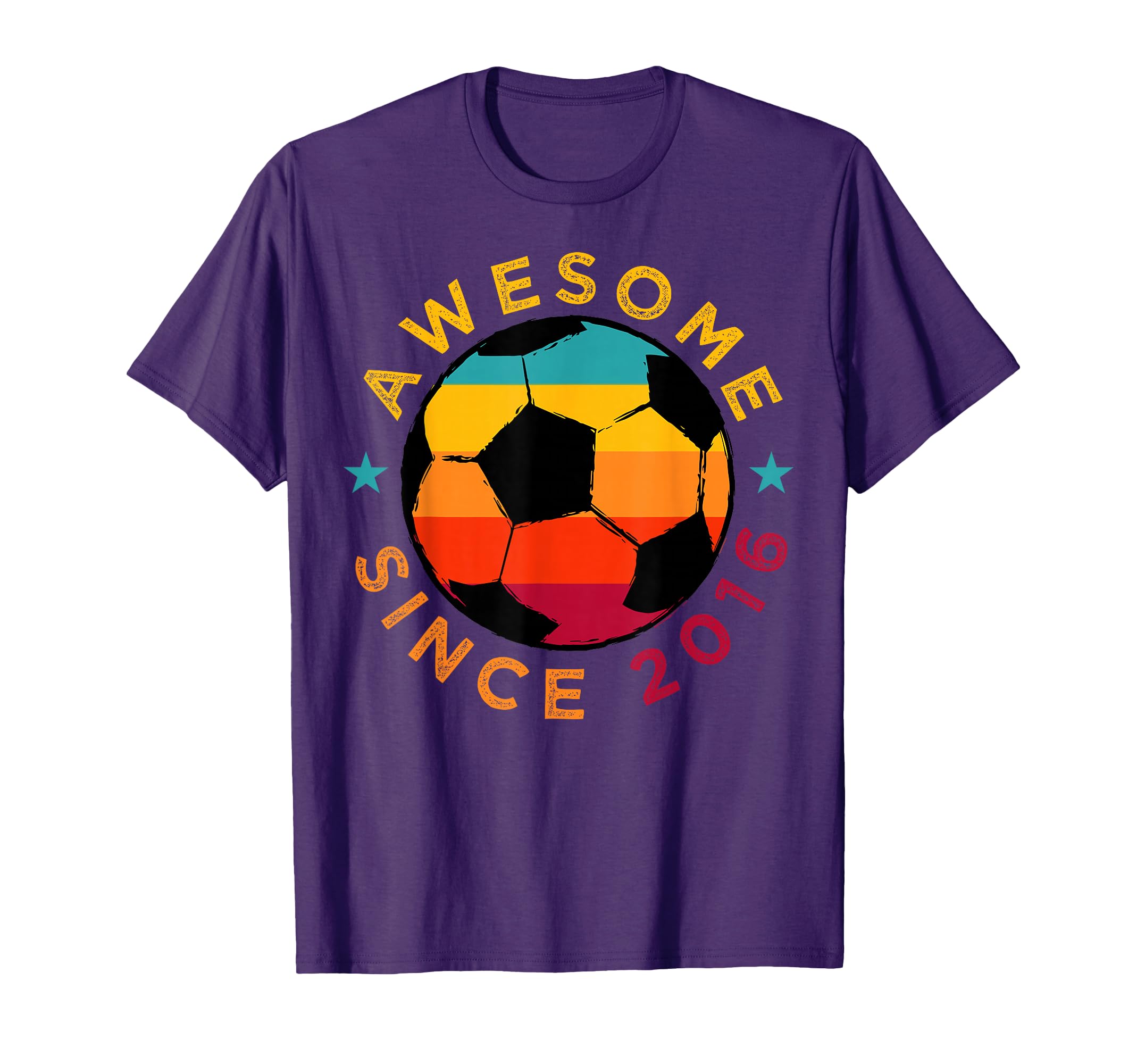 Awesome Since 2016 Soccer Birthday Party T-Shirt - Streetwear Style Unisex - T-Shirt, Sweatshirt, Hoodie