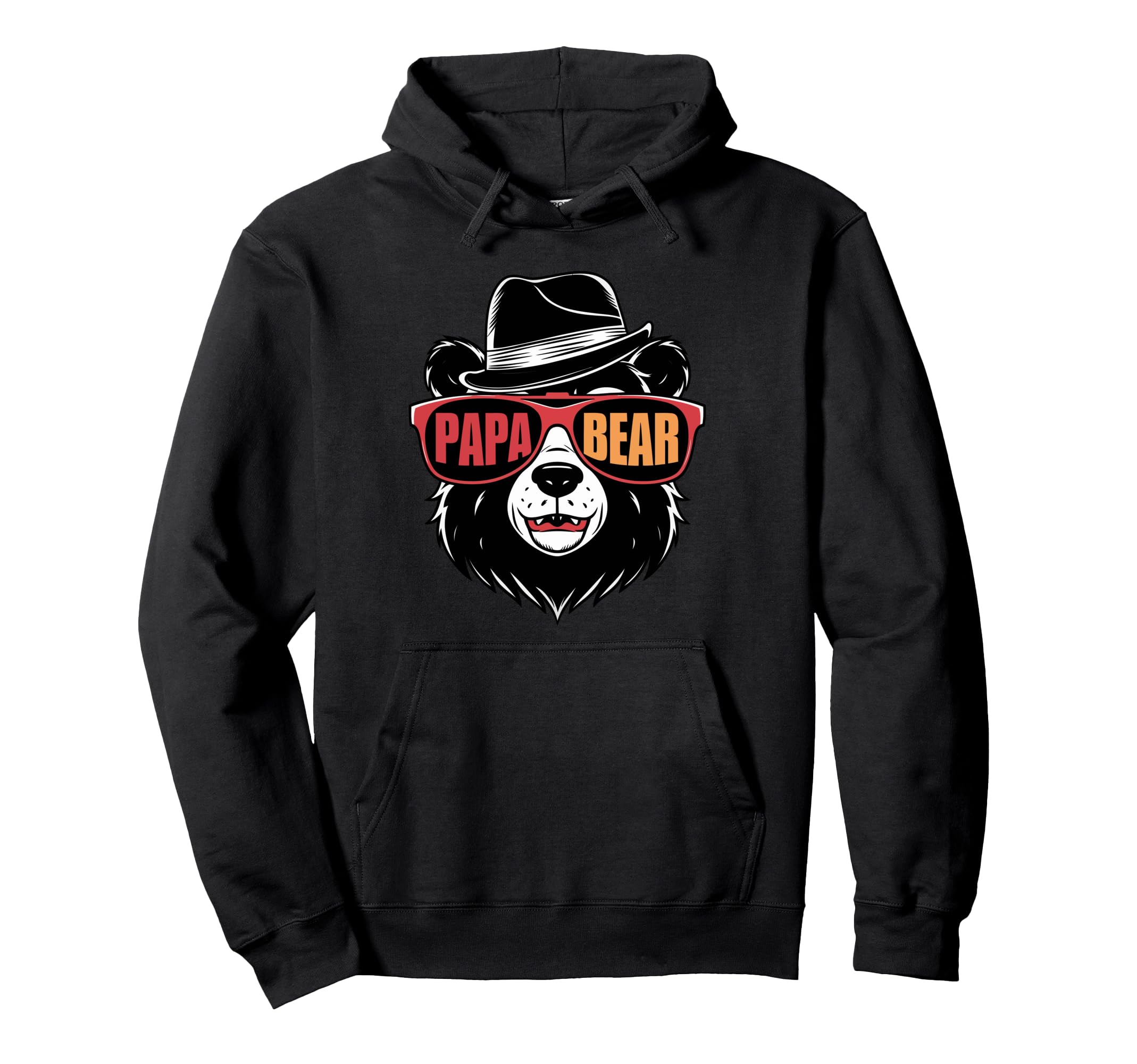 Papa Bear Sunglasses Fun Daddy Hoodie - Aesthetic Graphic Men Women - T-Shirt, Sweatshirt, Hoodie