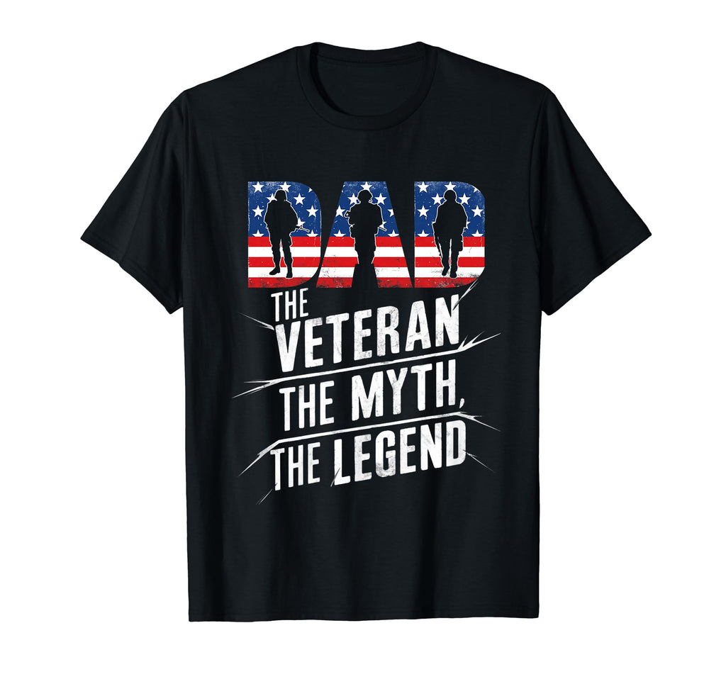 Mans Dad Veteran Myth Legend Fathers T-Shirt - Casual Everyday Wear Unisex - T-Shirt, Sweatshirt, Hoodie