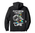 Autism Dad Father Son Best Friends Hoodie - Minimalist Print Men Women - T-Shirt, Sweatshirt, Hoodie