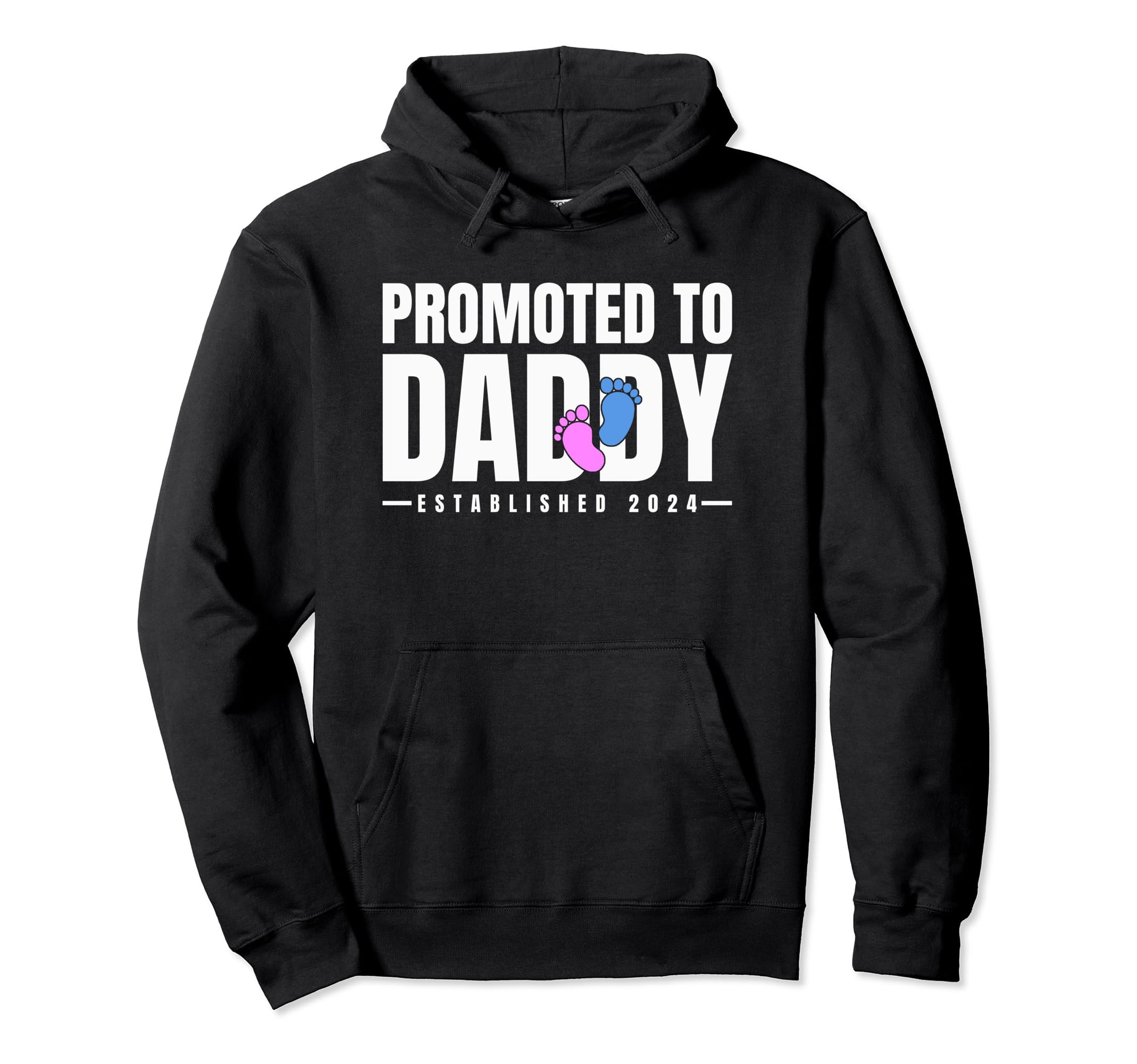 Promoted To Daddy Established 2024 New Hoodie - Custom Art Print Men Women - T-Shirt, Sweatshirt, Hoodie