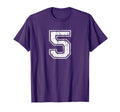 Number 5 Distressed Five Sports T-Shirt - Trendy Graphic Men Women - T-Shirt, Sweatshirt, Hoodie
