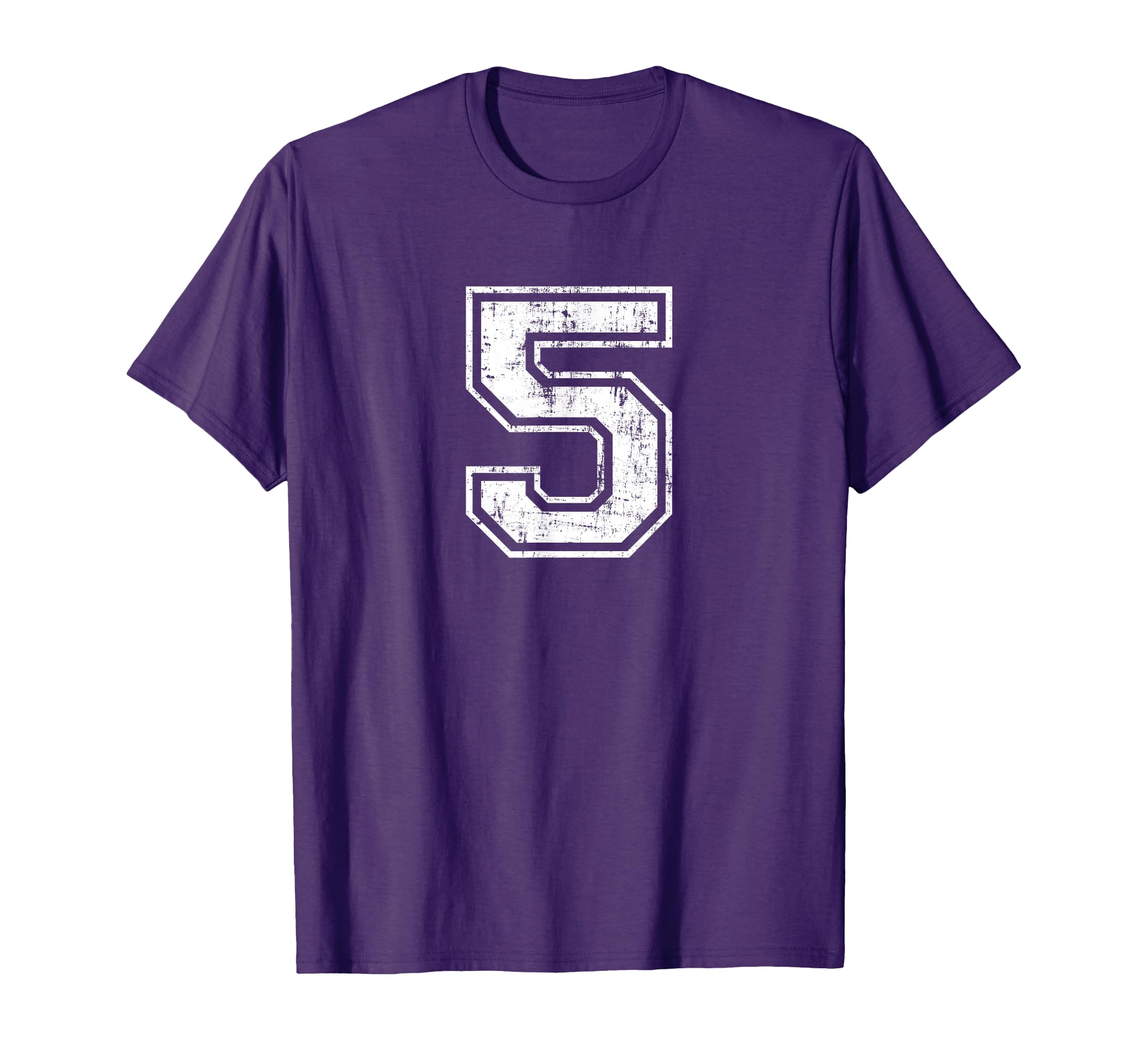 Number 5 Distressed Five Sports T-Shirt - Trendy Graphic Men Women - T-Shirt, Sweatshirt, Hoodie