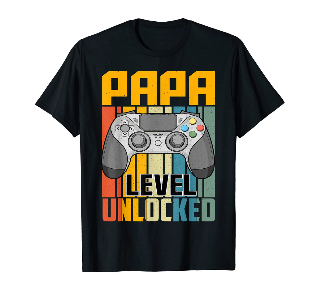 Funny Papa Level Unlocked Gamer T-Shirt - Aesthetic Graphic Men Women - T-Shirt, Sweatshirt, Hoodie