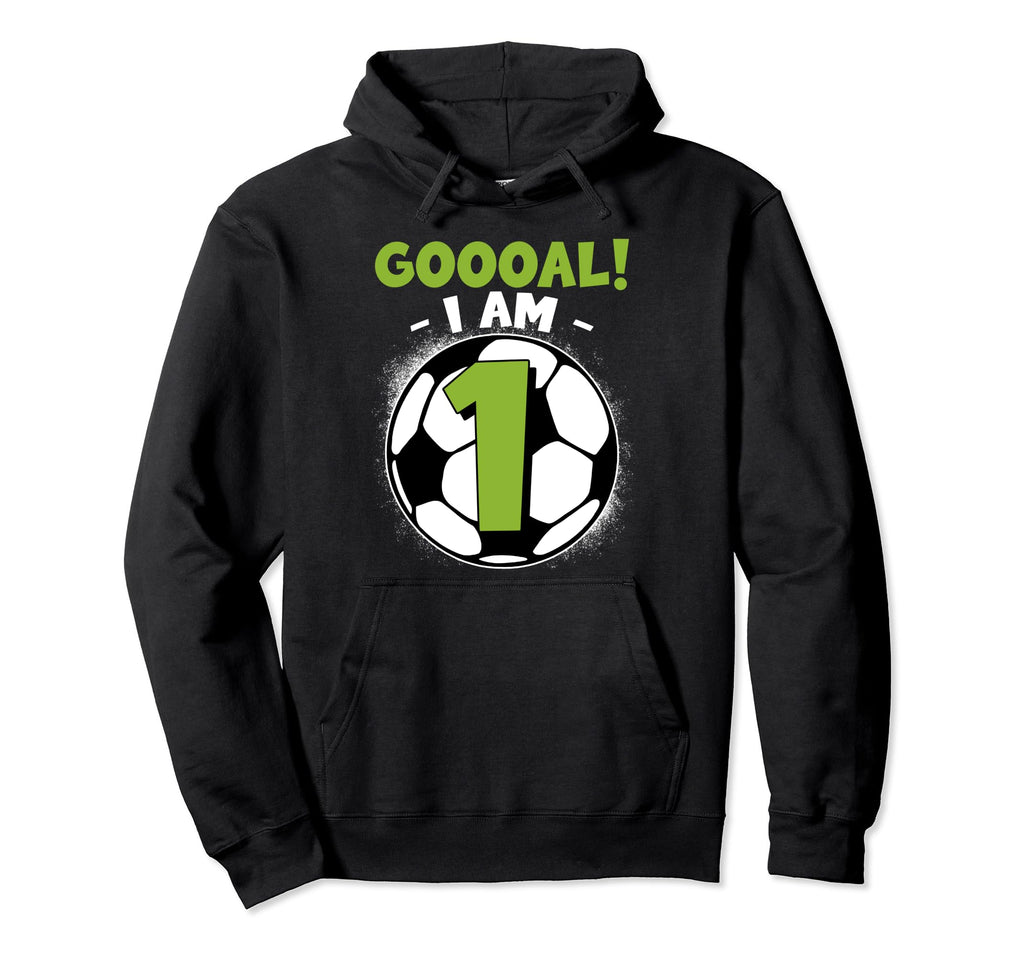 1 Year Old Birthday Soccer Themed Hoodie - Streetwear Style for Adults - T-Shirt, Sweatshirt, Hoodie