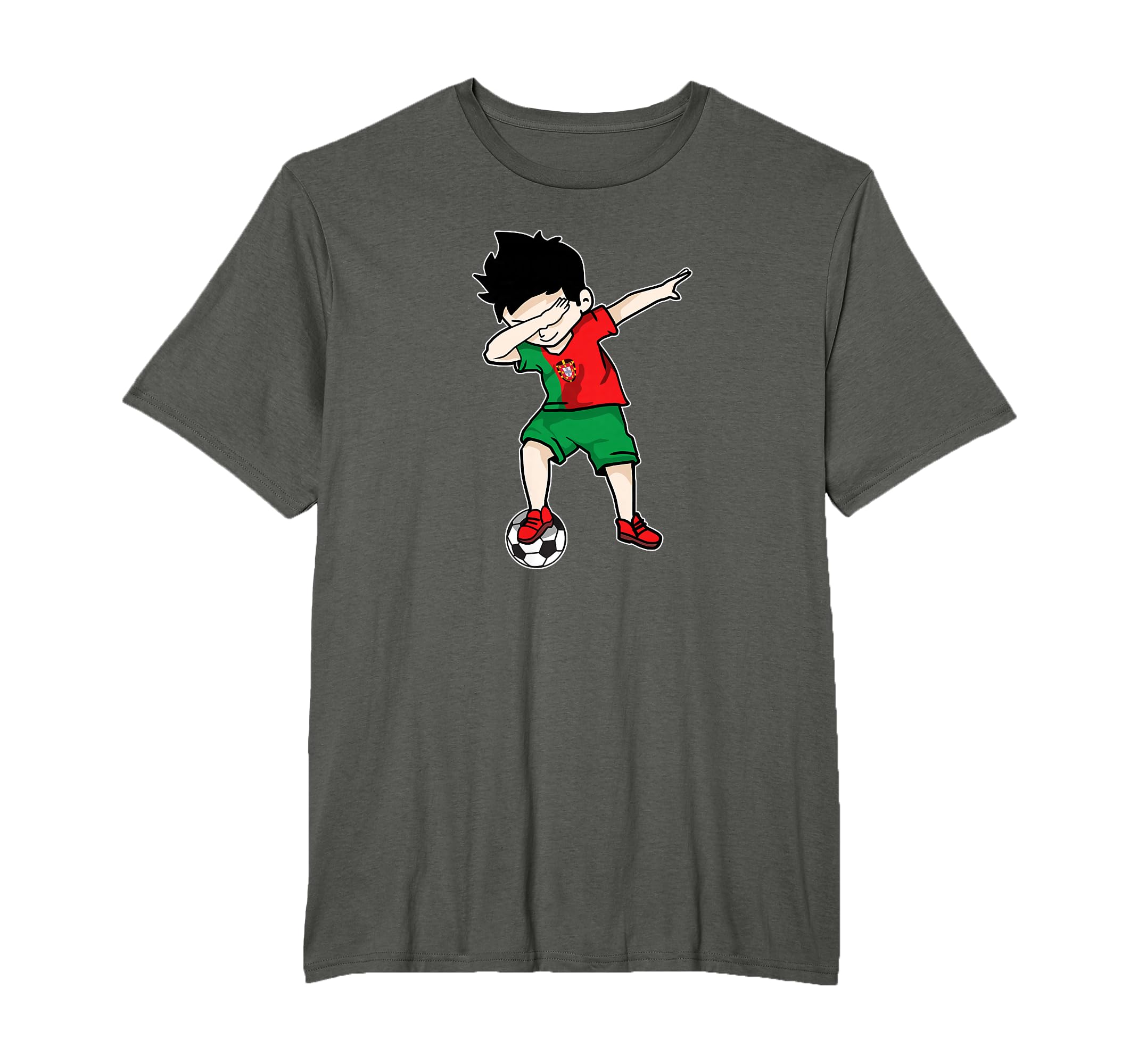 Dabbing Soccer Portugal Football T-Shirt - Novelty Apparel for Adults - T-Shirt, Sweatshirt, Hoodie