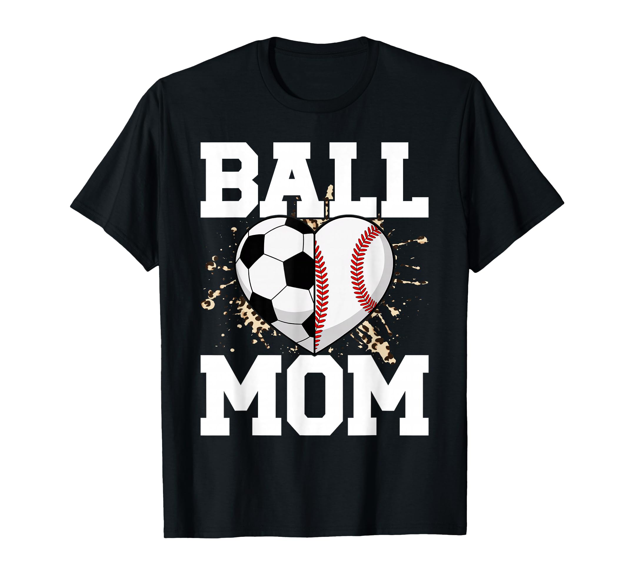 Both Heart Soccer Baseball Sports Mom T-Shirt - Trendy Graphic for Adults - T-Shirt, Sweatshirt, Hoodie