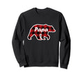 Papa Bear Red Plaid Family Punjabi Sweatshirt - Novelty Apparel for Adults - T-Shirt, Sweatshirt, Hoodie