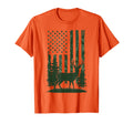 Deer Hunting Camo American Flag T-Shirt - Casual Everyday Wear Men Women - T-Shirt, Sweatshirt, Hoodie