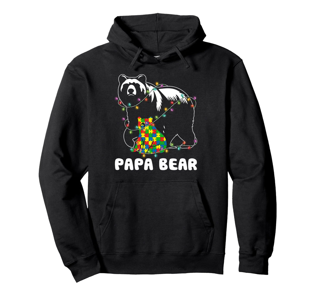 Papa Bear Autism Papa Grandpa Autism Hoodie - Trendy Graphic Men Women - T-Shirt, Sweatshirt, Hoodie