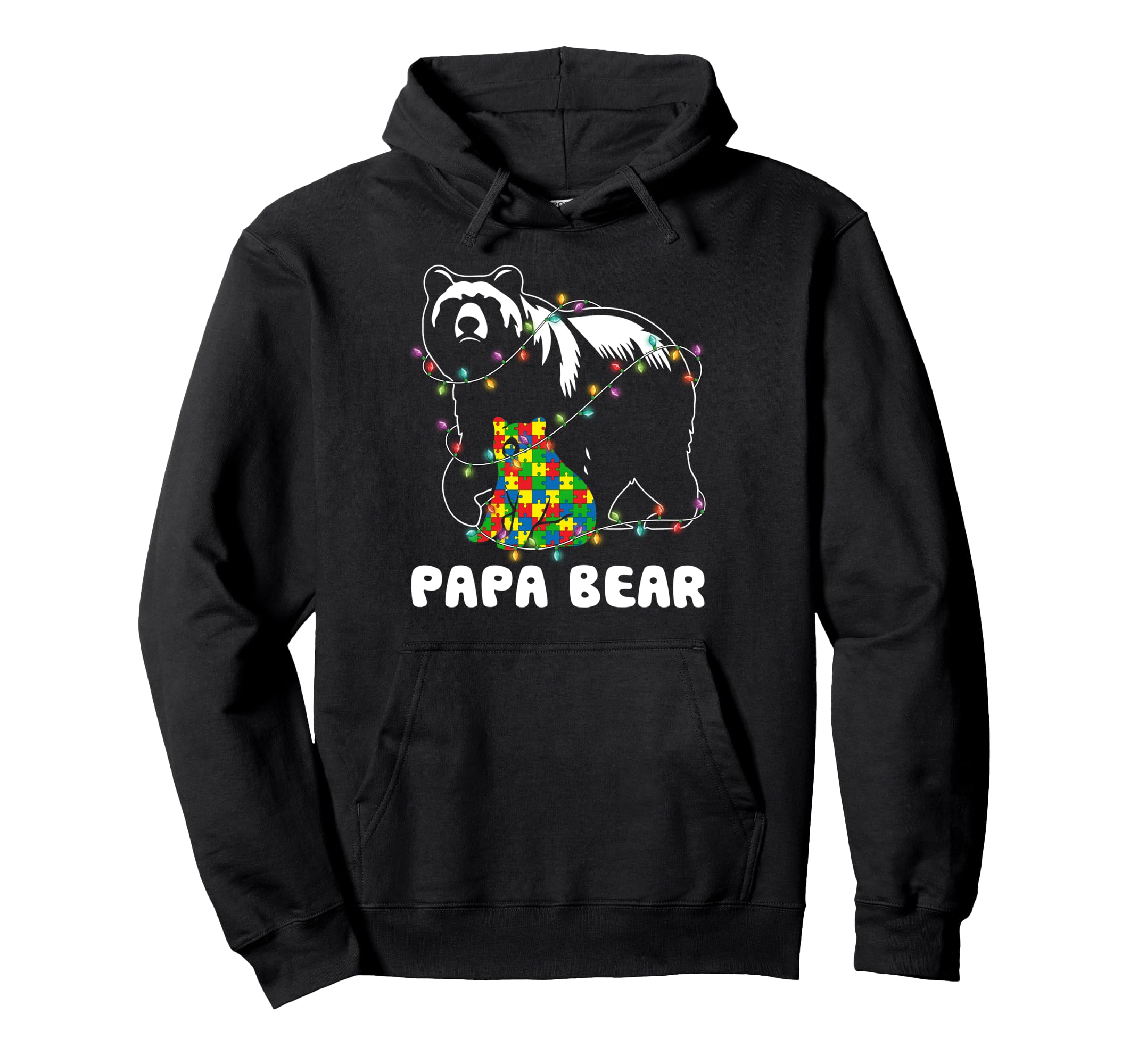 Papa Bear Autism Papa Grandpa Autism Hoodie - Trendy Graphic Men Women - T-Shirt, Sweatshirt, Hoodie