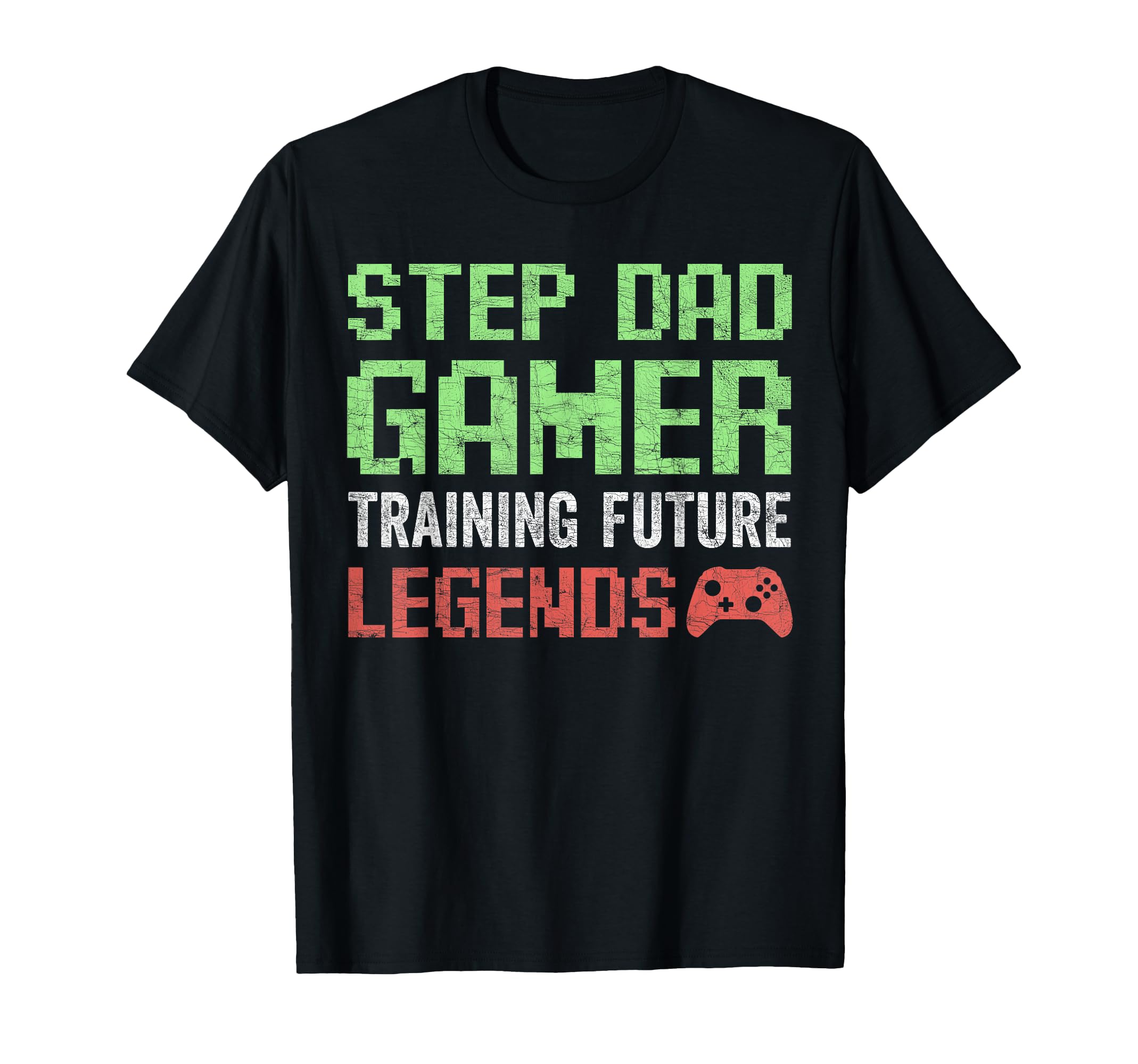 Stepdad Fathers Day Step Dad Gamer T-Shirt - Trendy Graphic for Adults - T-Shirt, Sweatshirt, Hoodie