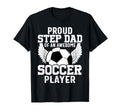 Proud Step Dad Awesome Soccer Player T-Shirt - Graphic Print for Adults - T-Shirt, Sweatshirt, Hoodie