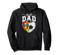 Ball Dad Papa Father Autism Awareness Hoodie - Trendy Graphic Men Women - T-Shirt, Sweatshirt, Hoodie