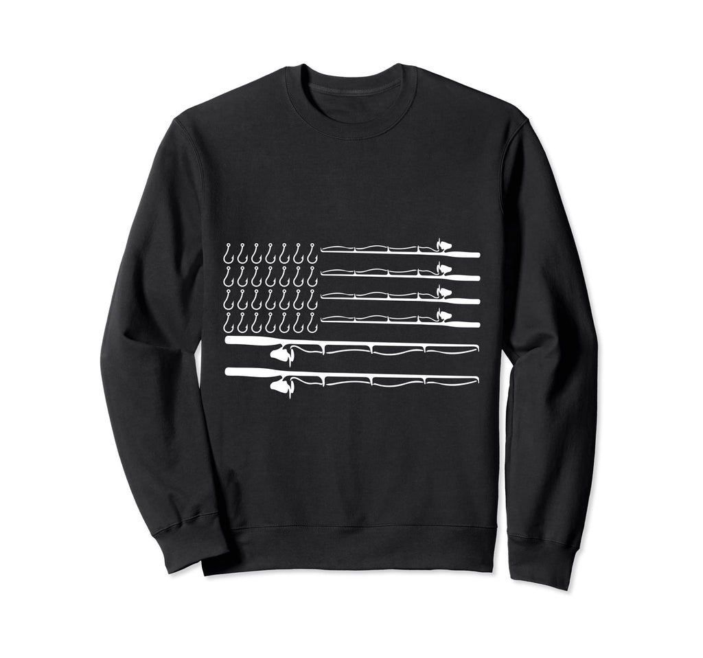 Fathers Day Fishing Flag Sweatshirt - Minimalist Print for Adults - T-Shirt, Sweatshirt, Hoodie