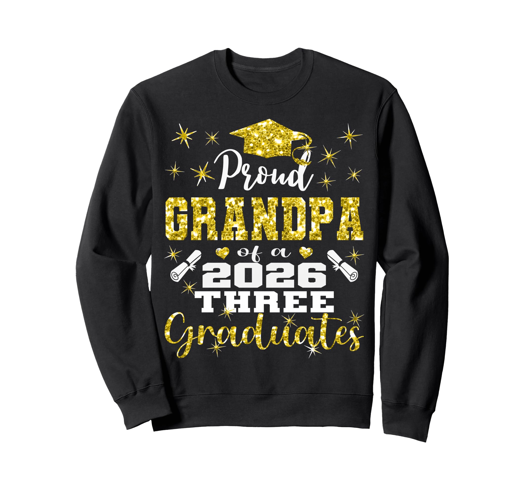 Proud Grandpa Three 2026 Sweatshirt - Aesthetic Graphic Men Women - T-Shirt, Sweatshirt, Hoodie