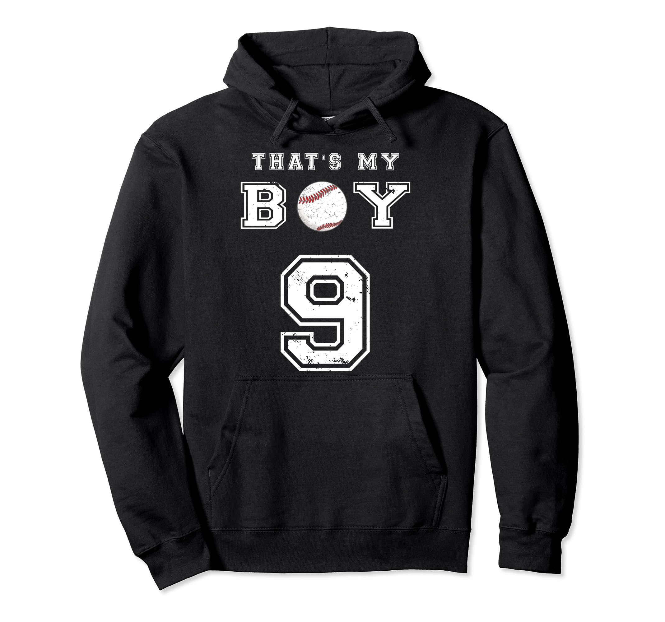 Thats My Baseball 9 Jersey Number Hoodie - Aesthetic Graphic for Adults - T-Shirt, Sweatshirt, Hoodie