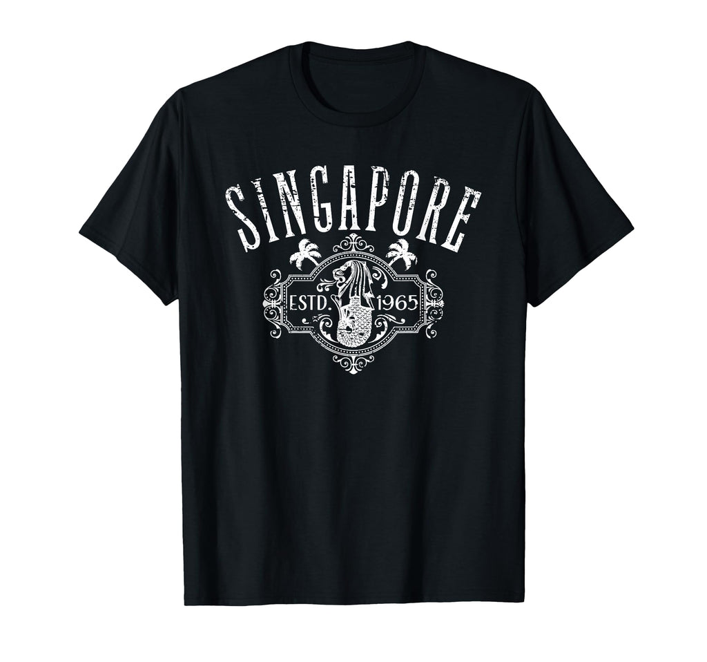 Singapore Merlion Distressed Souvenir T-Shirt - Aesthetic Graphic Men Women - T-Shirt, Sweatshirt, Hoodie