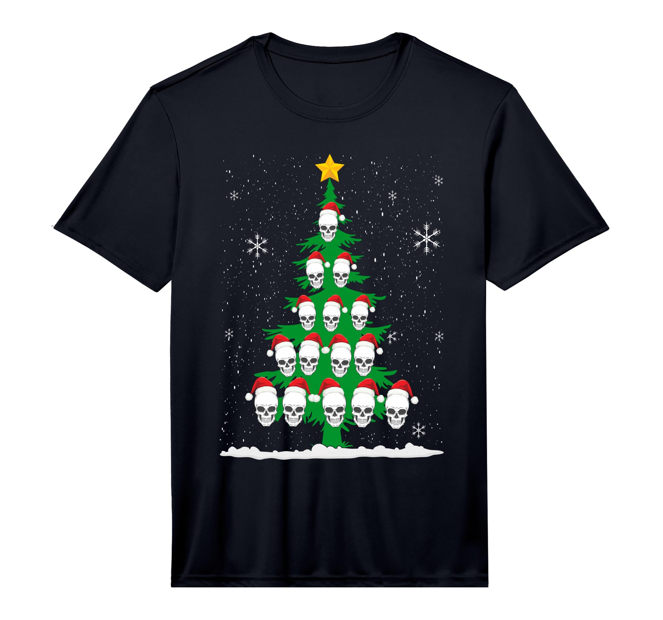 Skull Tree Pajama Skeleton Santa Hat T-Shirt - Aesthetic Graphic Men Women - T-Shirt, Sweatshirt, Hoodie