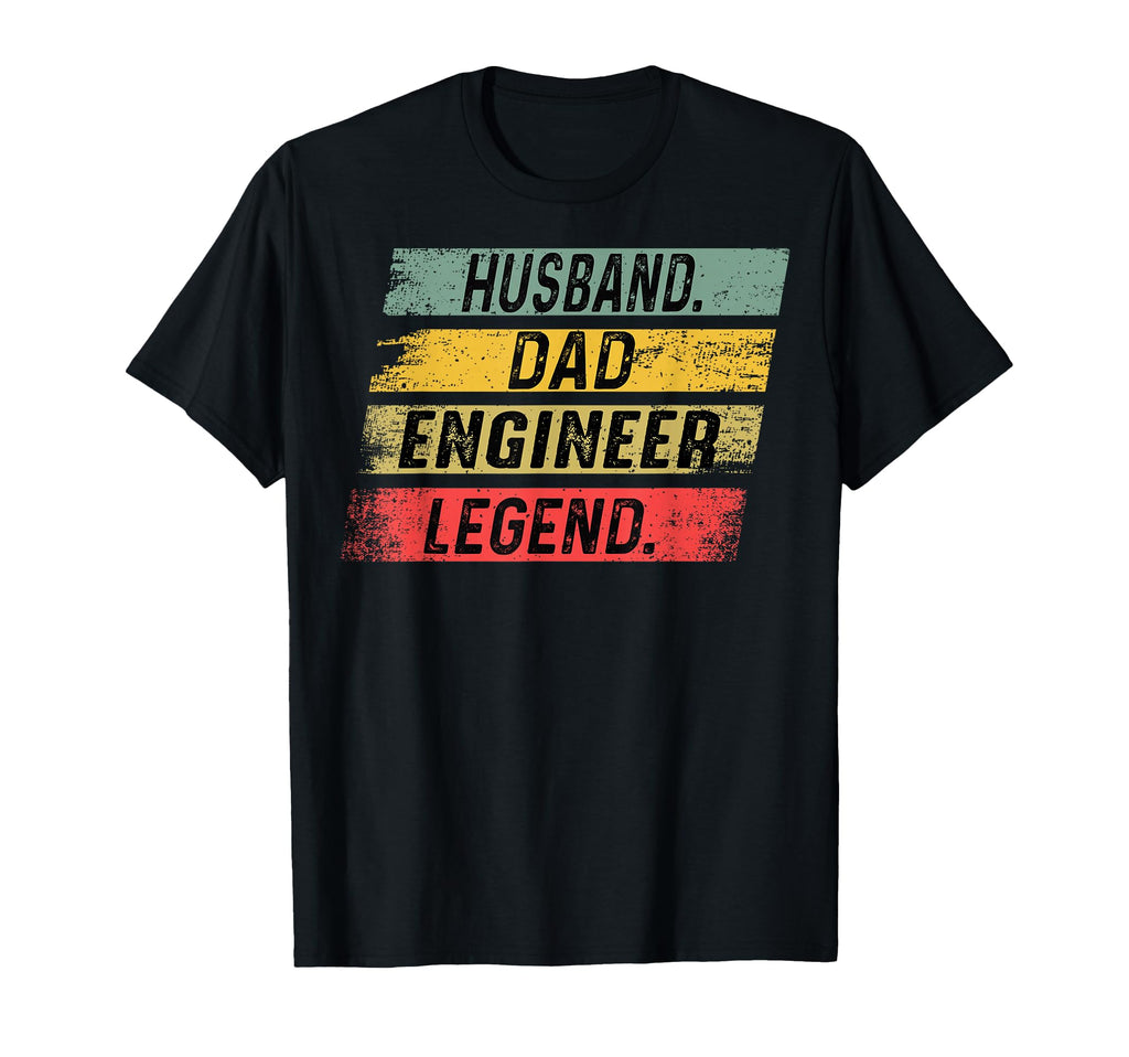 Husband Dad Engineer Legend Fathers Day T-Shirt - Aesthetic Graphic Unisex - T-Shirt, Sweatshirt, Hoodie