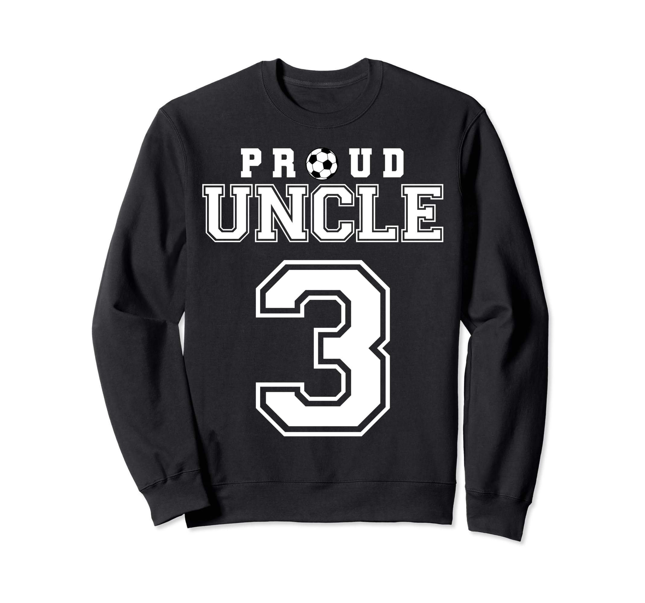 Number 3 Custom Proud Soccer Futbol Sweatshirt - Minimalist Print Unisex - T-Shirt, Sweatshirt, Hoodie