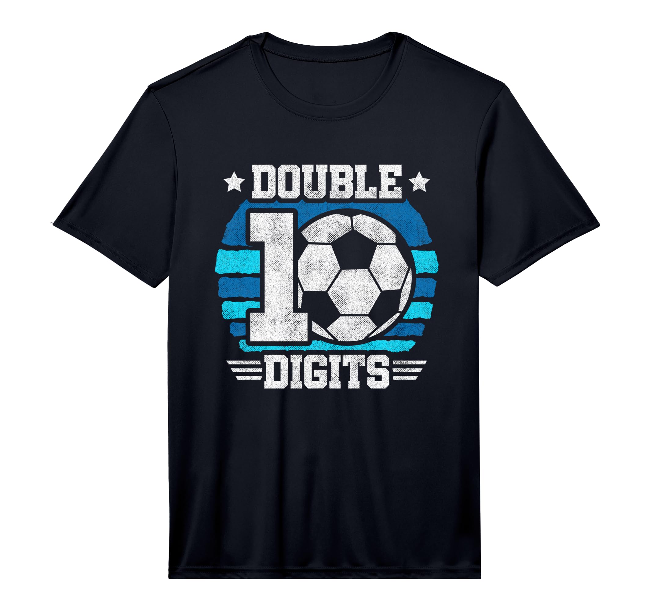 Soccer Birthday 10 Year Old Double T-Shirt - Novelty Apparel for Adults - T-Shirt, Sweatshirt, Hoodie
