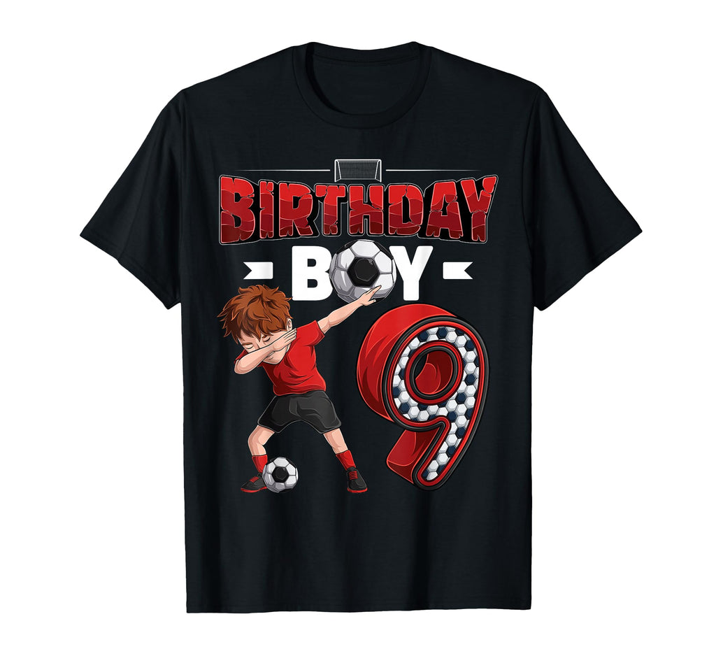 Dabbing 9 Year Old Soccer Player 9Th T-Shirt - Casual Everyday Wear Unisex - T-Shirt, Sweatshirt, Hoodie