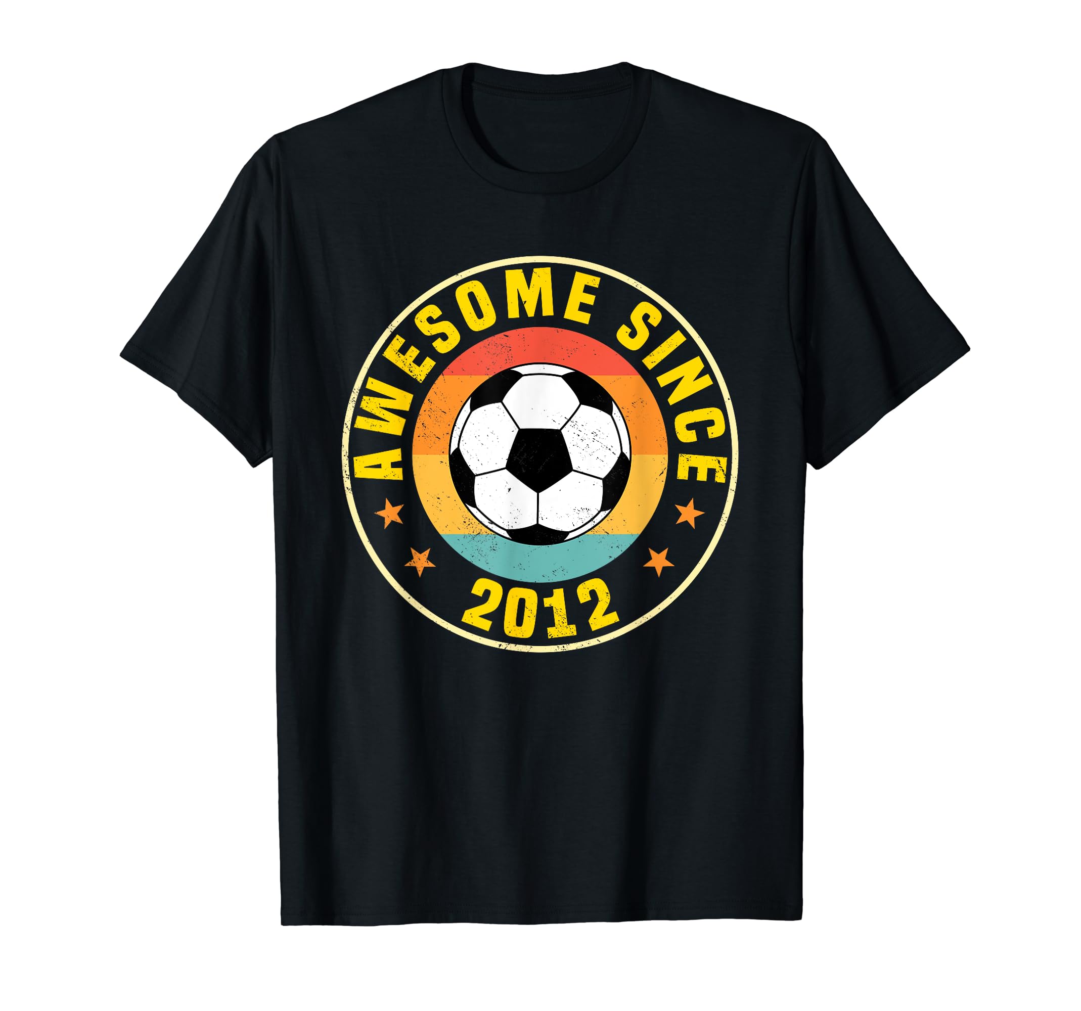 Awesome Since 2012 Soccer Birthday T-Shirt - Graphic Print for Adults - T-Shirt, Sweatshirt, Hoodie