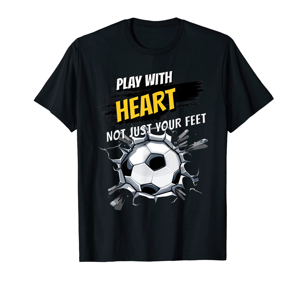 Play Heart Sports Soccer T-Shirt - Minimalist Print Unisex - T-Shirt, Sweatshirt, Hoodie