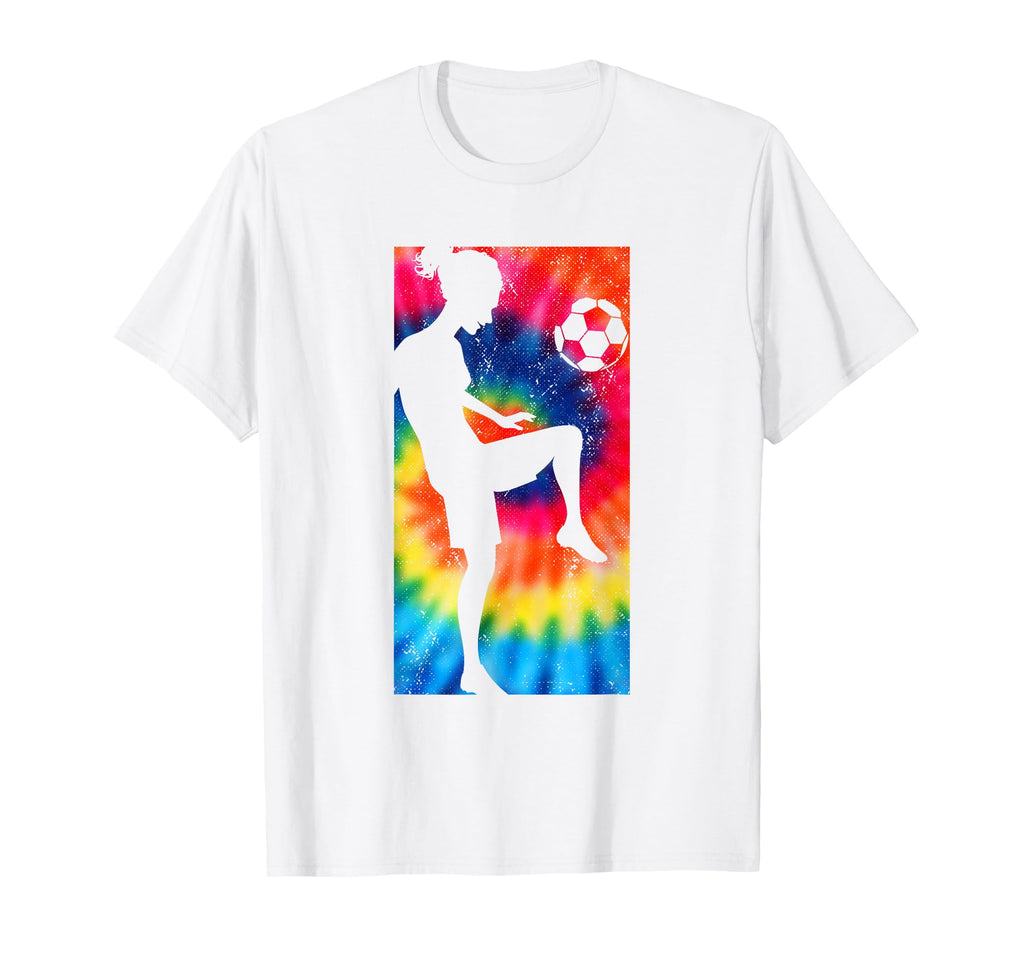 Tie Dye Soccer Player Juggling T-Shirt - Trendy Graphic for Adults - T-Shirt, Sweatshirt, Hoodie