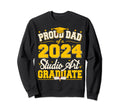 Proud Dad 2024 Studio Art Graduate Sweatshirt - Trendy Graphic for Adults - T-Shirt, Sweatshirt, Hoodie