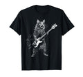 Cat Maine Coon Playing Guitar Rock T-Shirt - Novelty Apparel Men Women - T-Shirt, Sweatshirt, Hoodie