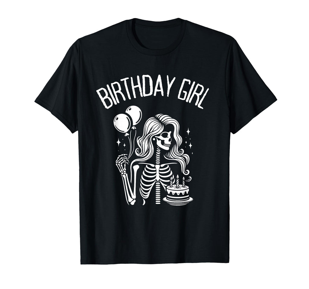 Birthday Gothic Skeleton T-Shirt - Custom Art Print Men Women - T-Shirt, Sweatshirt, Hoodie