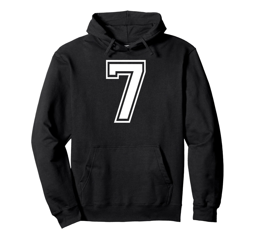 7 Number Seven Team Sports Hoodie - Casual Everyday Wear Men Women - T-Shirt, Sweatshirt, Hoodie