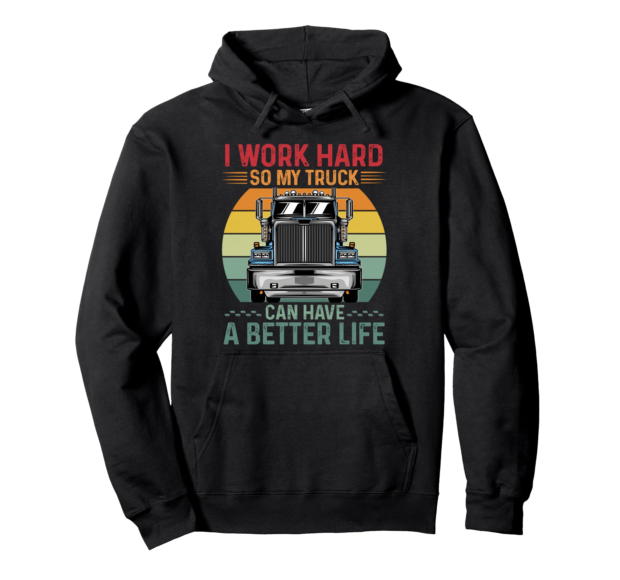 Truck Driver Art Dad Trucking Cdl Hoodie - Minimalist Print for Adults - T-Shirt, Sweatshirt, Hoodie